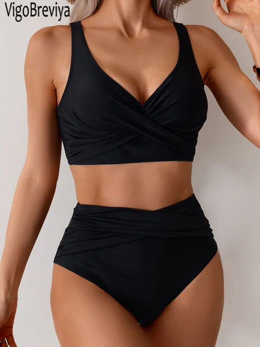 Renate | Verführerisches Hochbund-Bikini-Set
