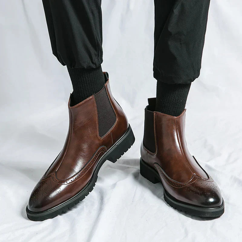 Adriel | Elegante Leder-Chelsea-Stiefel für den modebewussten Mann