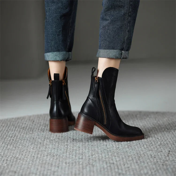 Sophie | Hochwertige Leder Stiefeletten