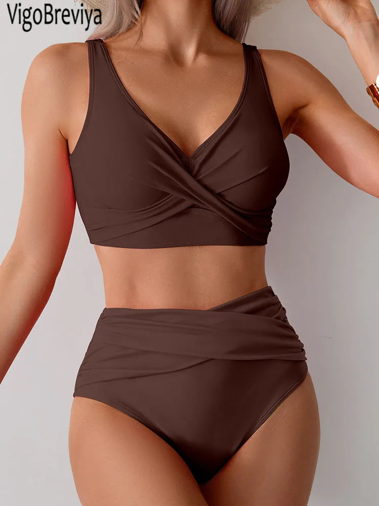 Renate | Verführerisches Hochbund-Bikini-Set