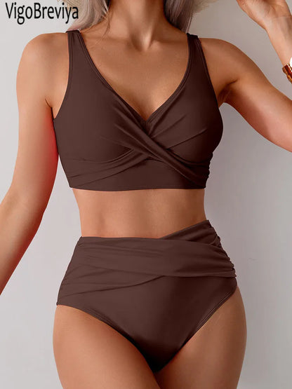 Renate | Verführerisches Hochbund-Bikini-Set