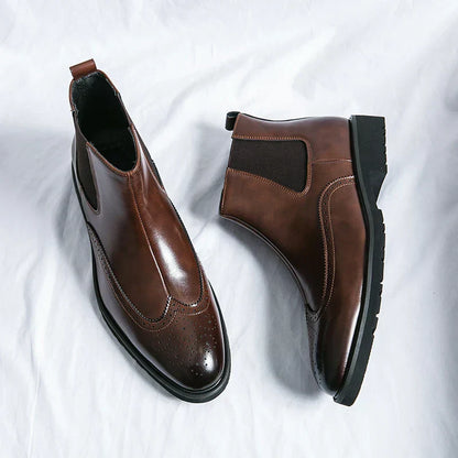 Adriel | Elegante Leder-Chelsea-Stiefel für den modebewussten Mann