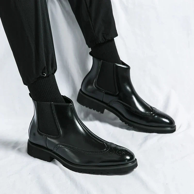 Adriel | Elegante Leder-Chelsea-Stiefel für den modebewussten Mann