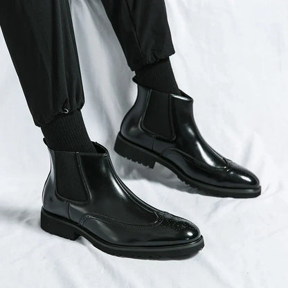 Adriel | Elegante Leder-Chelsea-Stiefel für den modebewussten Mann