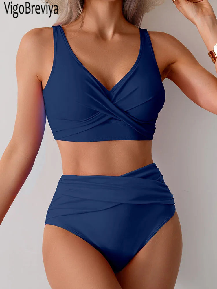 Renate | Verführerisches Hochbund-Bikini-Set