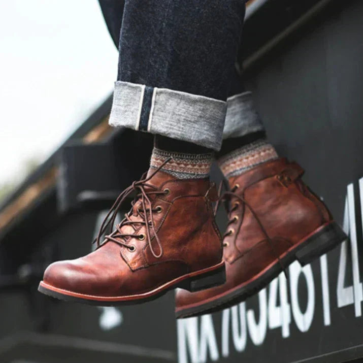 Kelvin | Hochwertige Herren Lederstiefel mit hohem Schaft