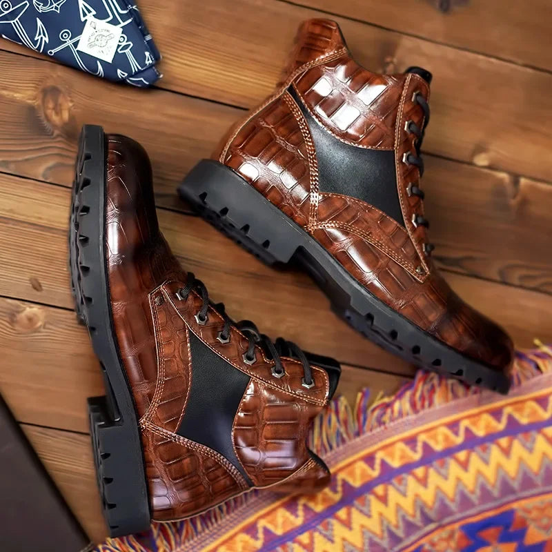 Rendell | Elegante Stiefel aus hochwertigem Krokodilleder