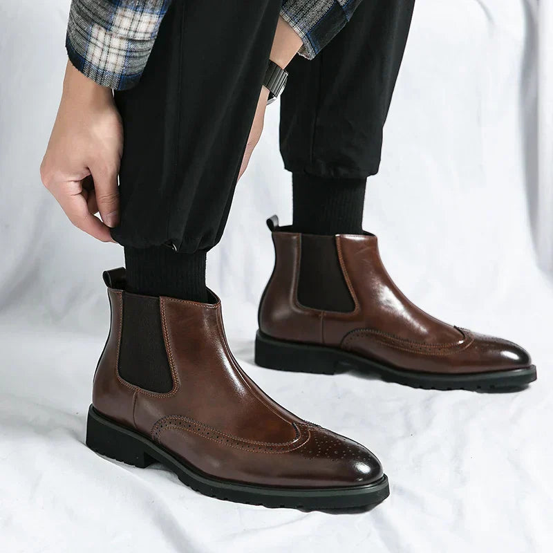 Adriel | Elegante Leder-Chelsea-Stiefel für den modebewussten Mann