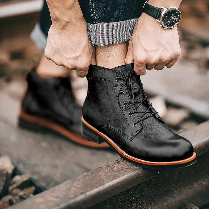 Kelvin | Hochwertige Herren Lederstiefel mit hohem Schaft