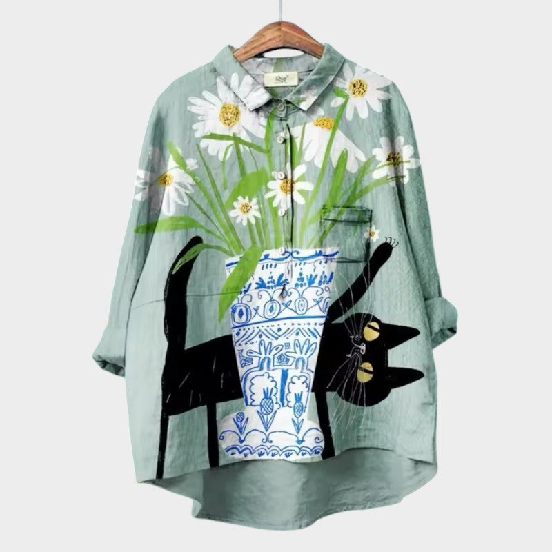Helene | Leichte Bluse mit floralem Design