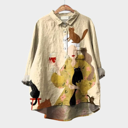 Helene | Leichte Bluse mit floralem Design