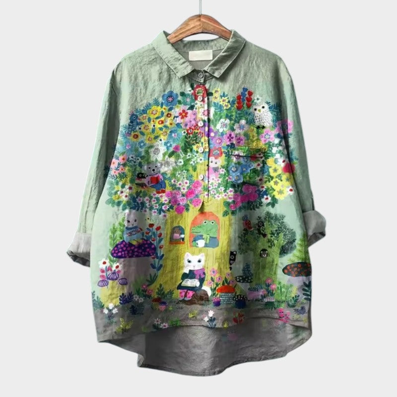 Helene | Leichte Bluse mit floralem Design