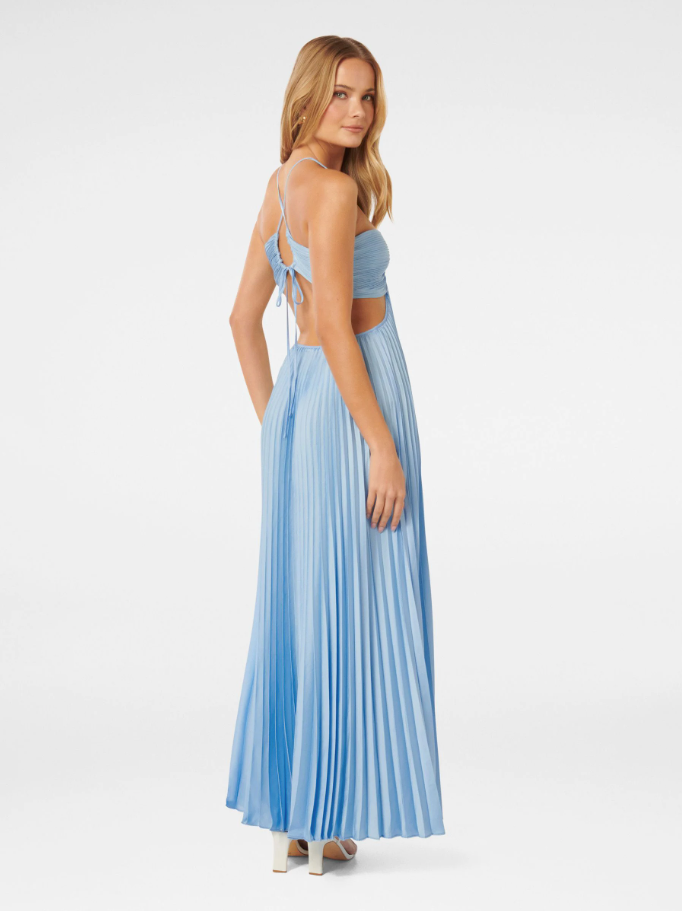 Liane | Ärmelloses Plissee-Kleid mit stilvollem Rückendetail
