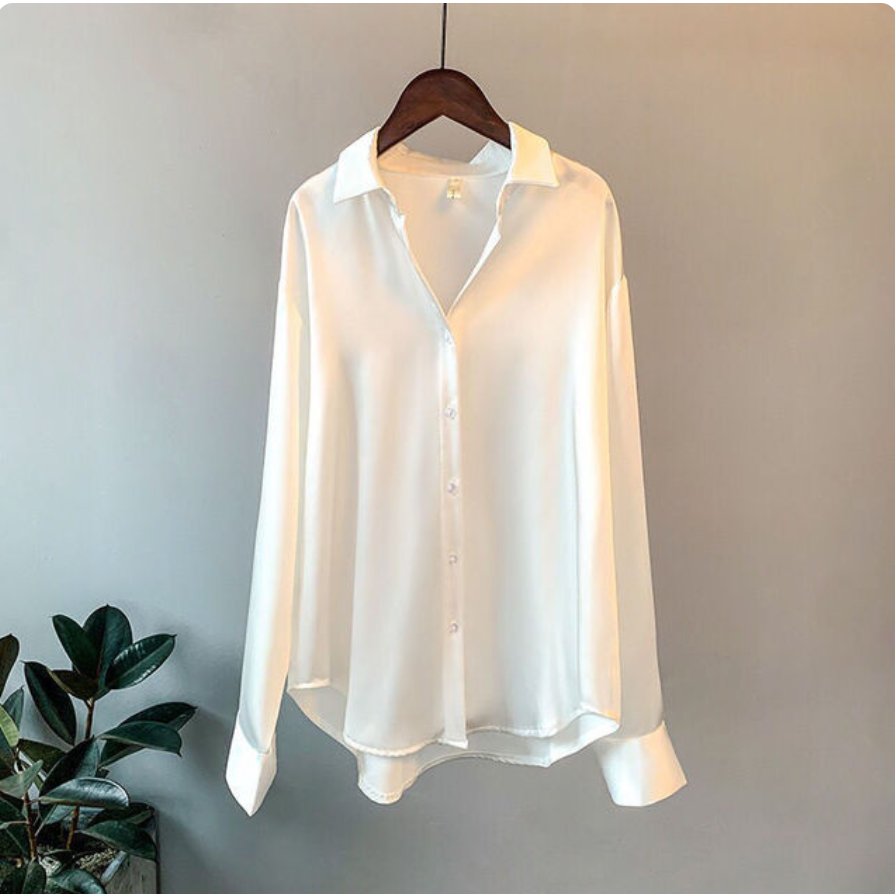 Silcia | Elegante Satinbluse für Damen