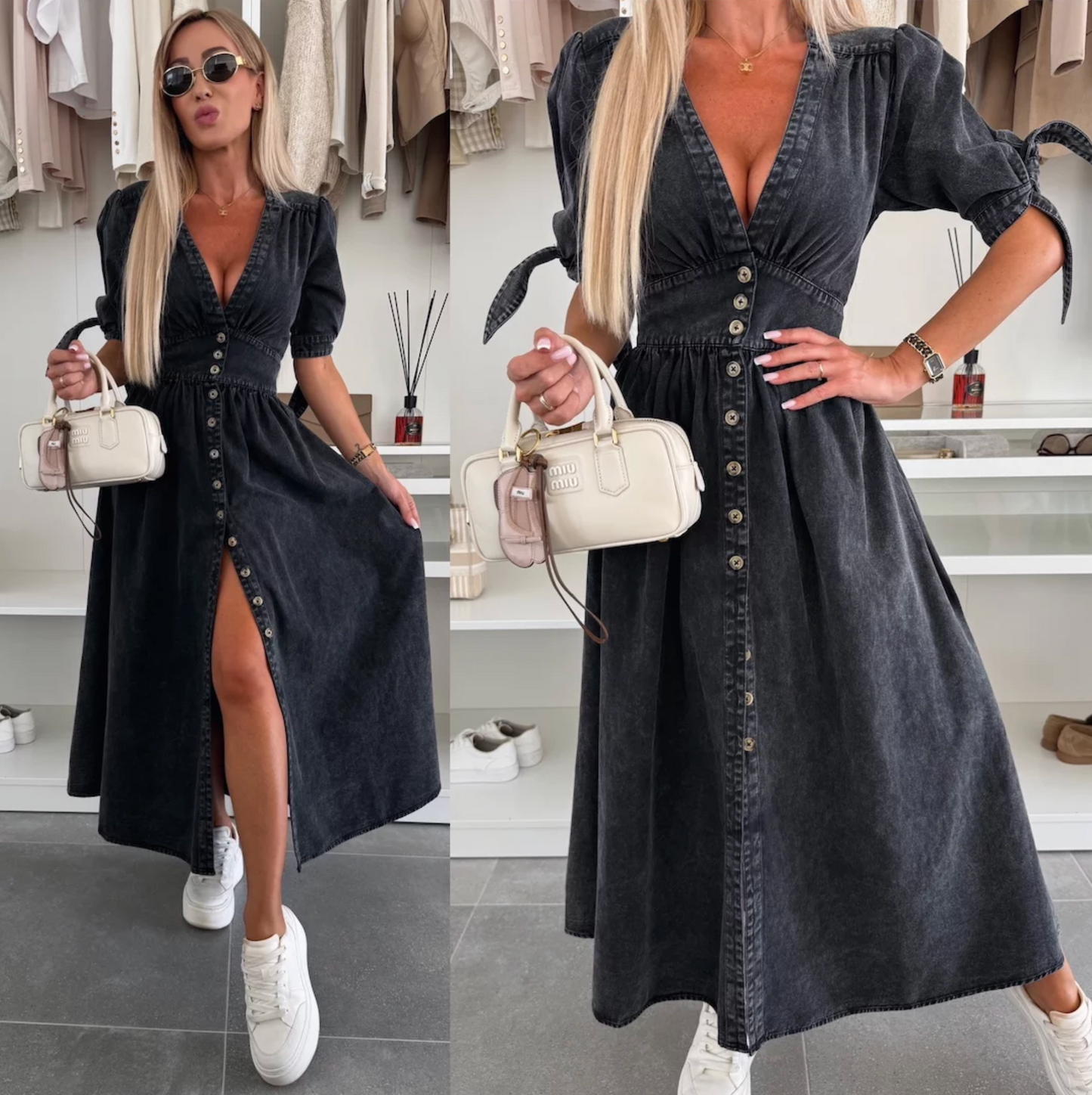 Ivanka | Funkelndes Denim-Kleid für einen zeitgemäßen Stil