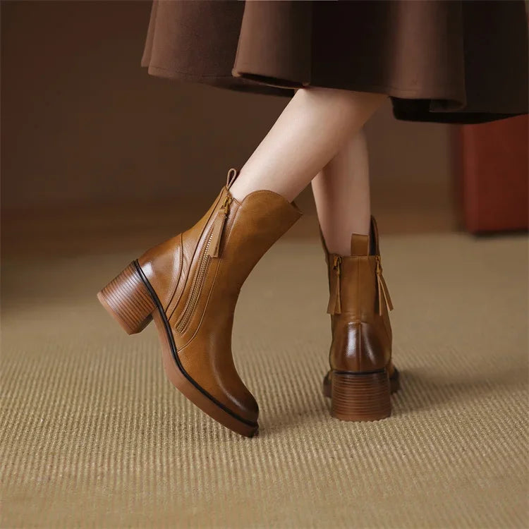 Sophie | Hochwertige Leder Stiefeletten