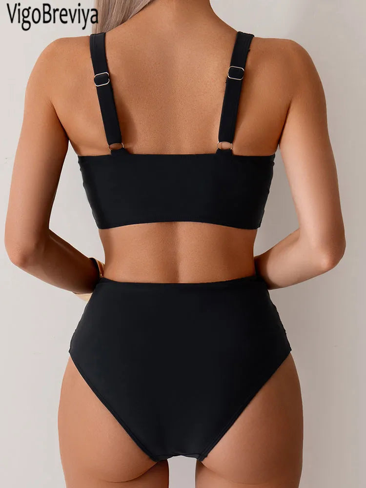 Renate | Verführerisches Hochbund-Bikini-Set