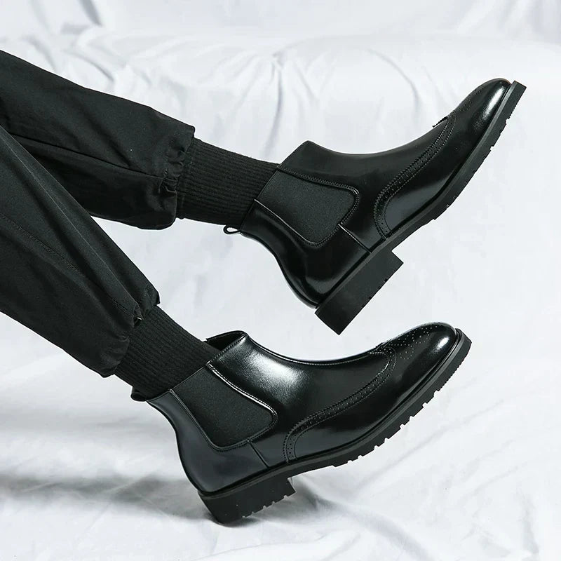 Adriel | Elegante Leder-Chelsea-Stiefel für den modebewussten Mann