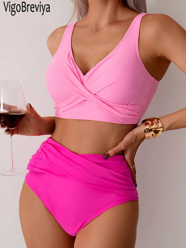 Renate | Verführerisches Hochbund-Bikini-Set