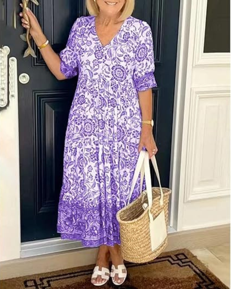 Wiebke | Femininisches Midikleid mit lässigem Schnitt