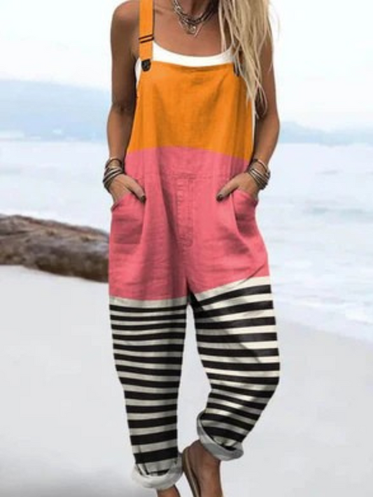 Sommer-Jumpsuit | Abstraktes Muster mit Kunst-Design
