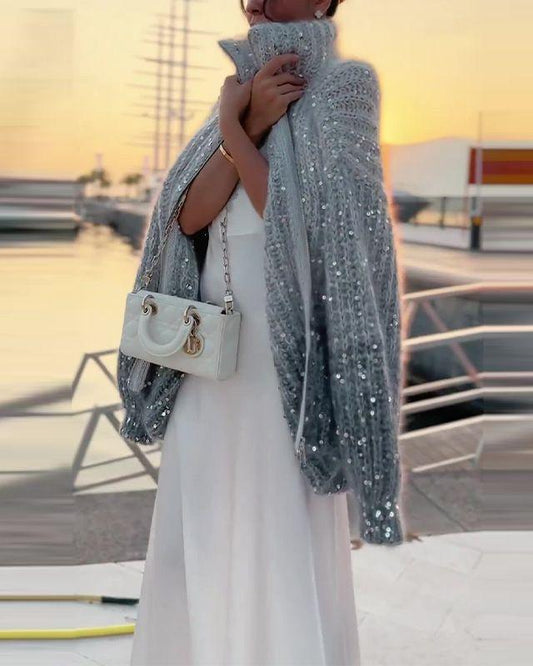 Angelina | Eleganter Strickpullover mit schimmerndem Glitzer