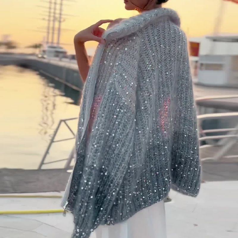 Angelina | Eleganter Strickpullover mit schimmerndem Glitzer