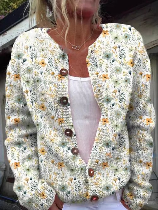 Cassidy | Zeitloser Cardigan im floralen Design