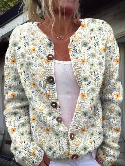 Cassidy | Zeitloser Cardigan im floralen Design