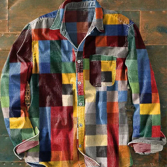 Spencer | Klassisches kariertes Unisex-Hemd in lebhaften Farben