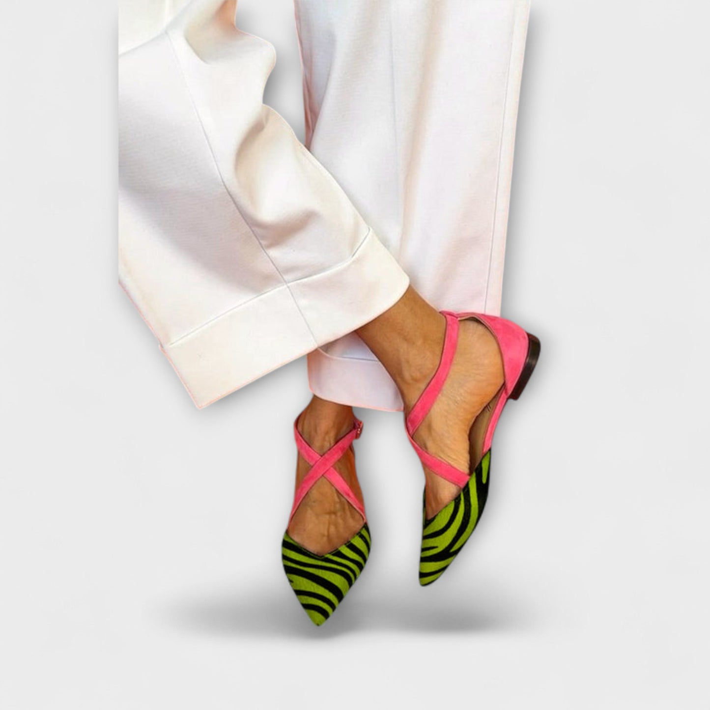Zarella – Pink Power Zebra Flats