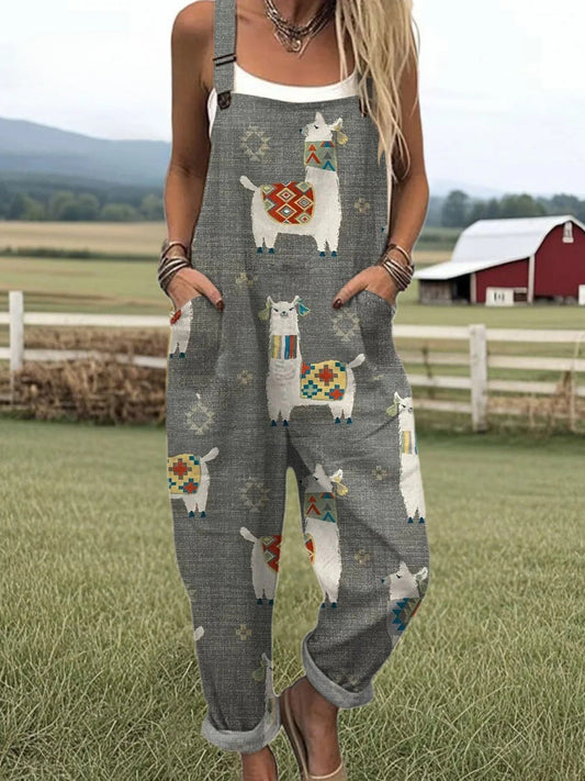 Vintage Floral Damen-Jumpsuit | Stilvoller Sommer-Komfort für den ganzen Tag