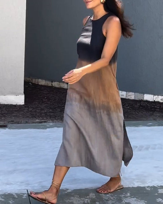 Yvonne | Modernes Ärmelloses Ombre-Sommerkleid