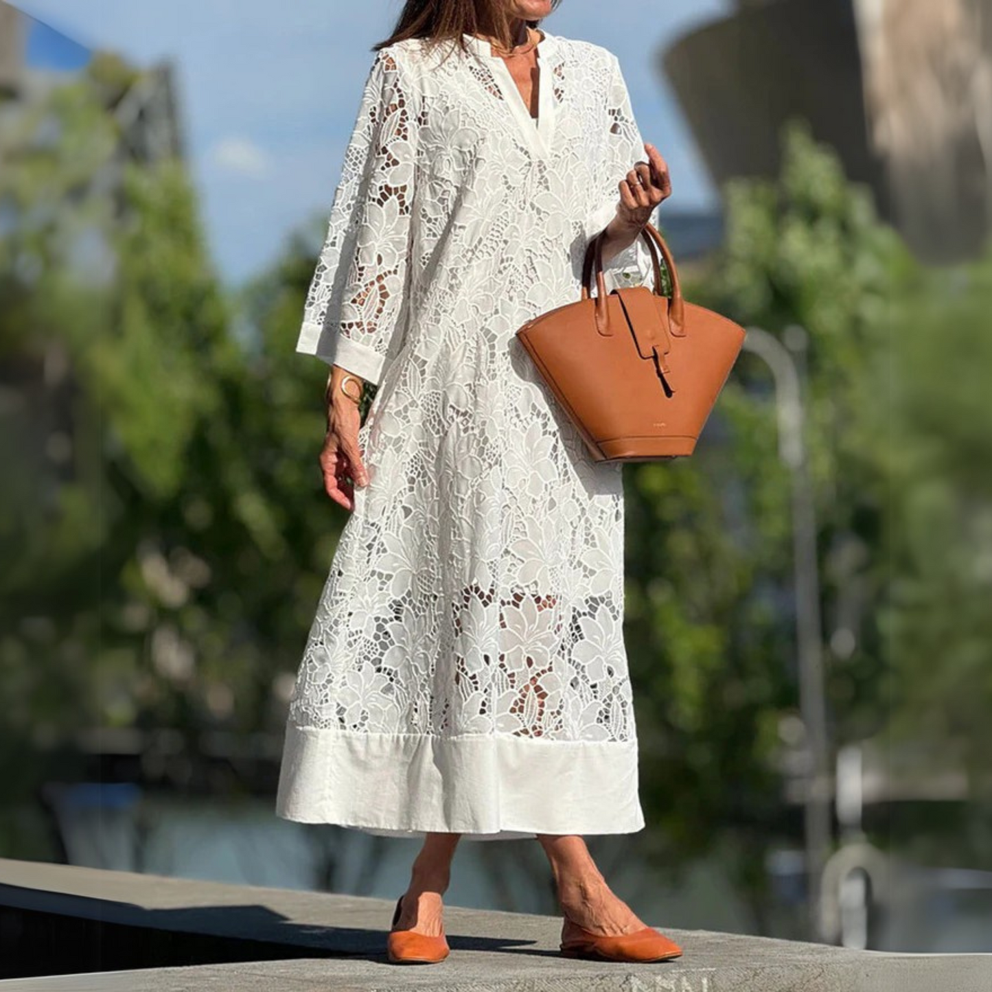 Xaveria | Sommerkleid mit modernem Print und lockerem Schnitt
