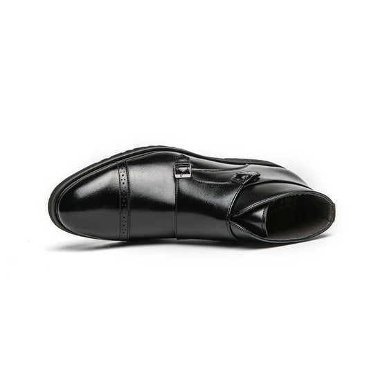 Darell | Elegante Doppelmonk-Stiefel mit Leder-Riemen