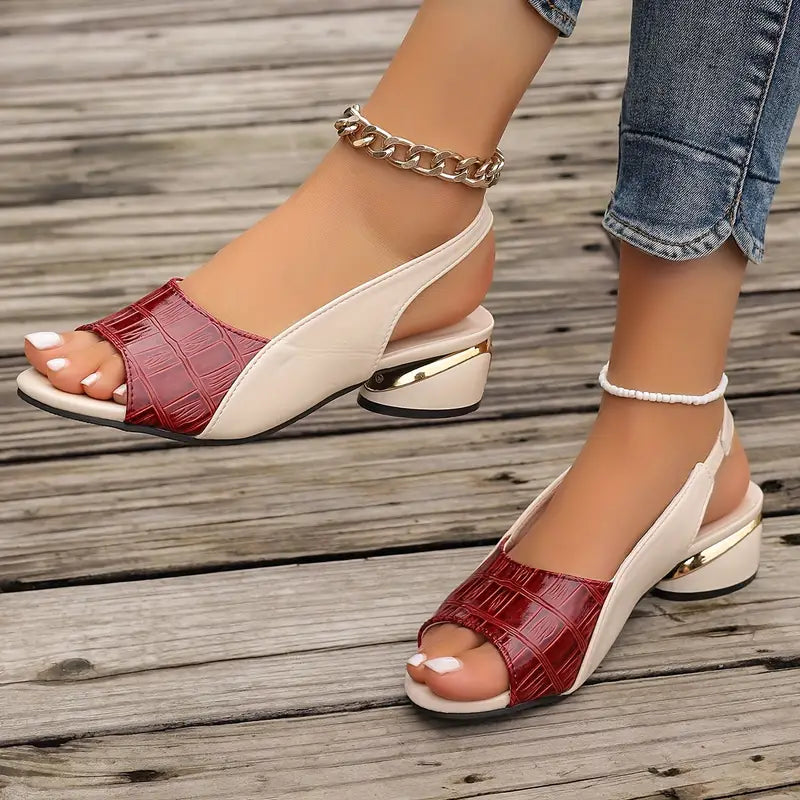 Soline™ | Rote Leder-Sandalen für Damen