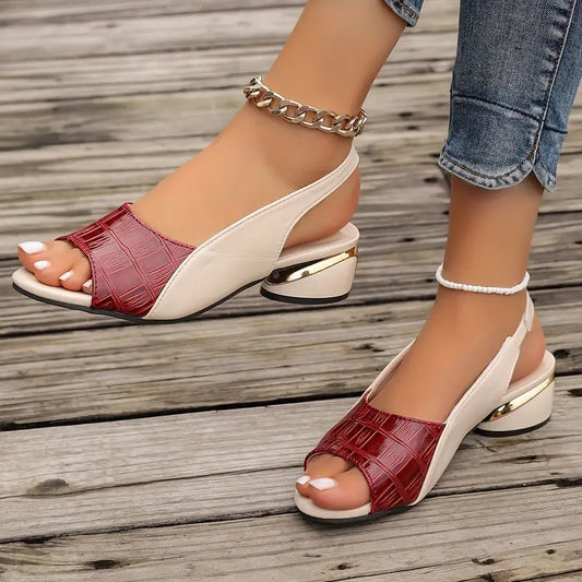 Soline™ | Rote Leder-Sandalen für Damen