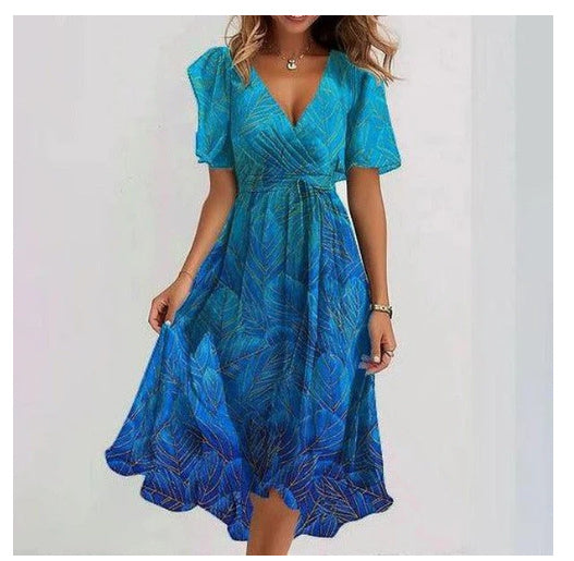 Elena | Leichtes Wickelkleid mit floralem Design