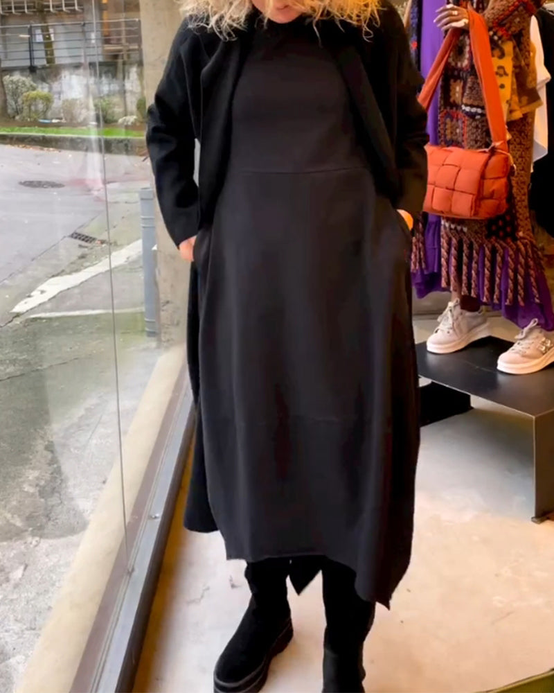 Clara | Stilvolles Midikleid mit praktischen Taschen