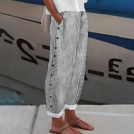 Sandrine | Leichte Damenhose mit flexiblem Gummibund