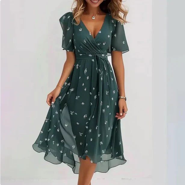 Matilde | Elegantes Maxikleid mit V-Ausschnitt für besondere Anlässe