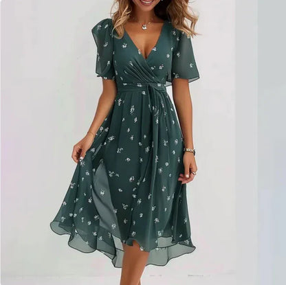 Matilde | Elegantes Maxikleid mit V-Ausschnitt für besondere Anlässe