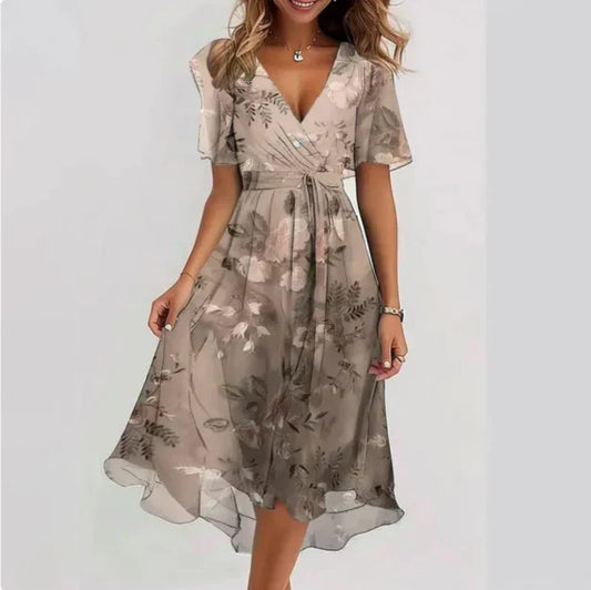 Matilde | Elegantes Maxikleid mit V-Ausschnitt für besondere Anlässe