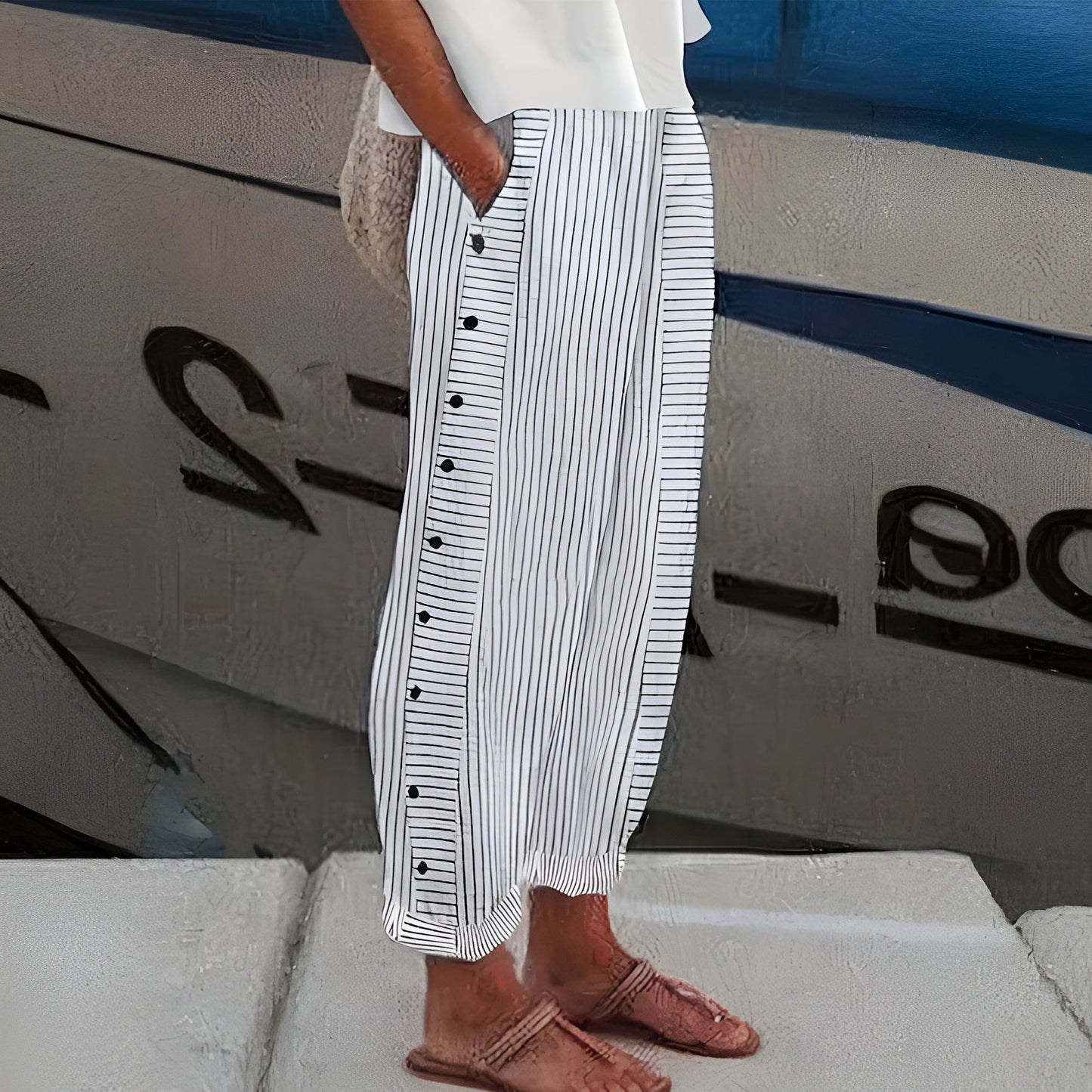 Sandrine | Leichte Damenhose mit flexiblem Gummibund