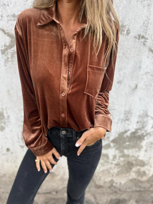 Fleur | Elegantes Samt-Hemd