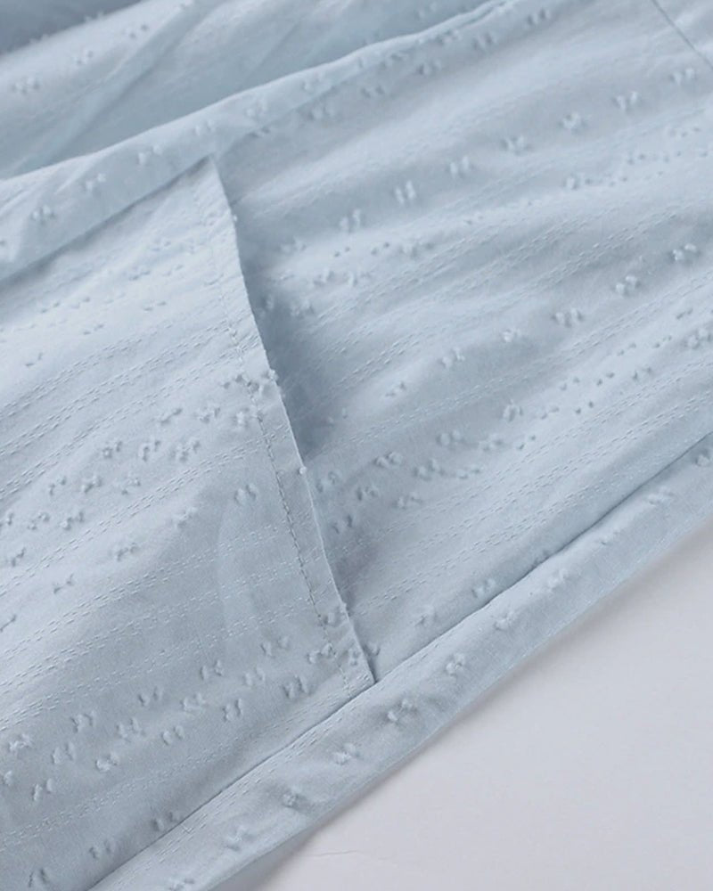 Mira | Leichtes Strandkleid mit V-Ausschnitt und Ärmeln
