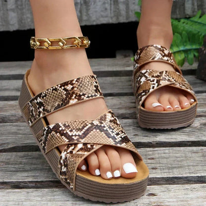 Martine | Stilvolle Orthopädische Ledersandalen für Optimalen Komfort