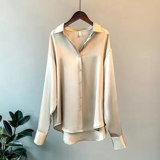 Silcia | Elegante Satinbluse für Damen