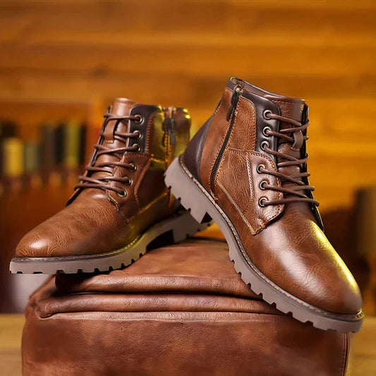 Jethro | Elegante Herren-Lederstiefel mit Schnürung