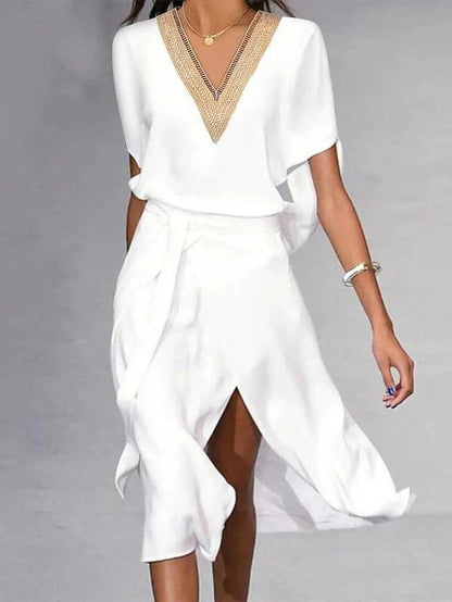 Alina | Elegantes Sommerkleid mit femininer Wickel-Design